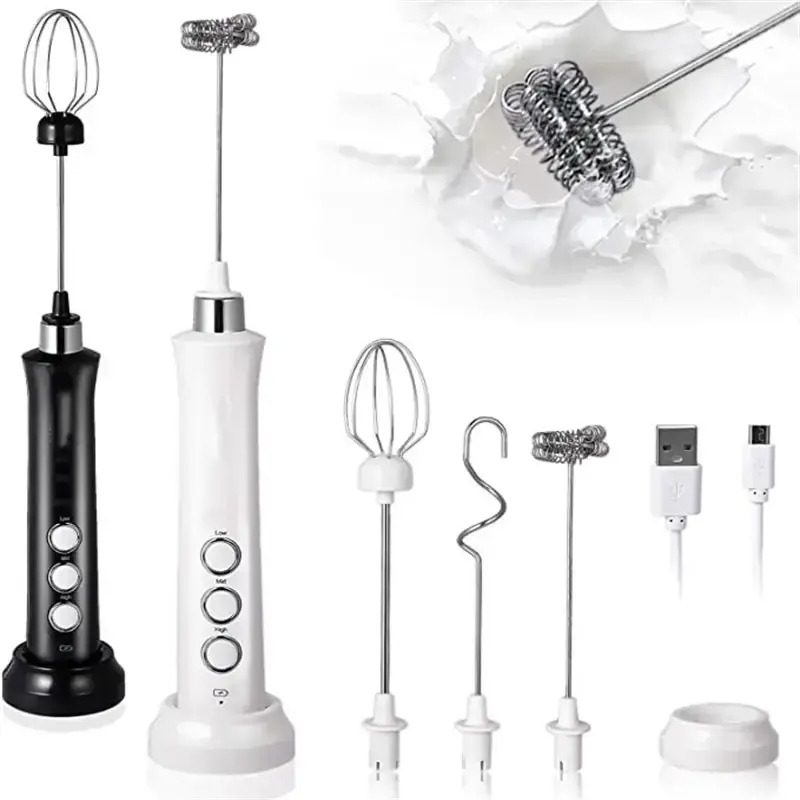 Electric Milk Frother Handheld - Электрический вспениватель молока 3 в 1,